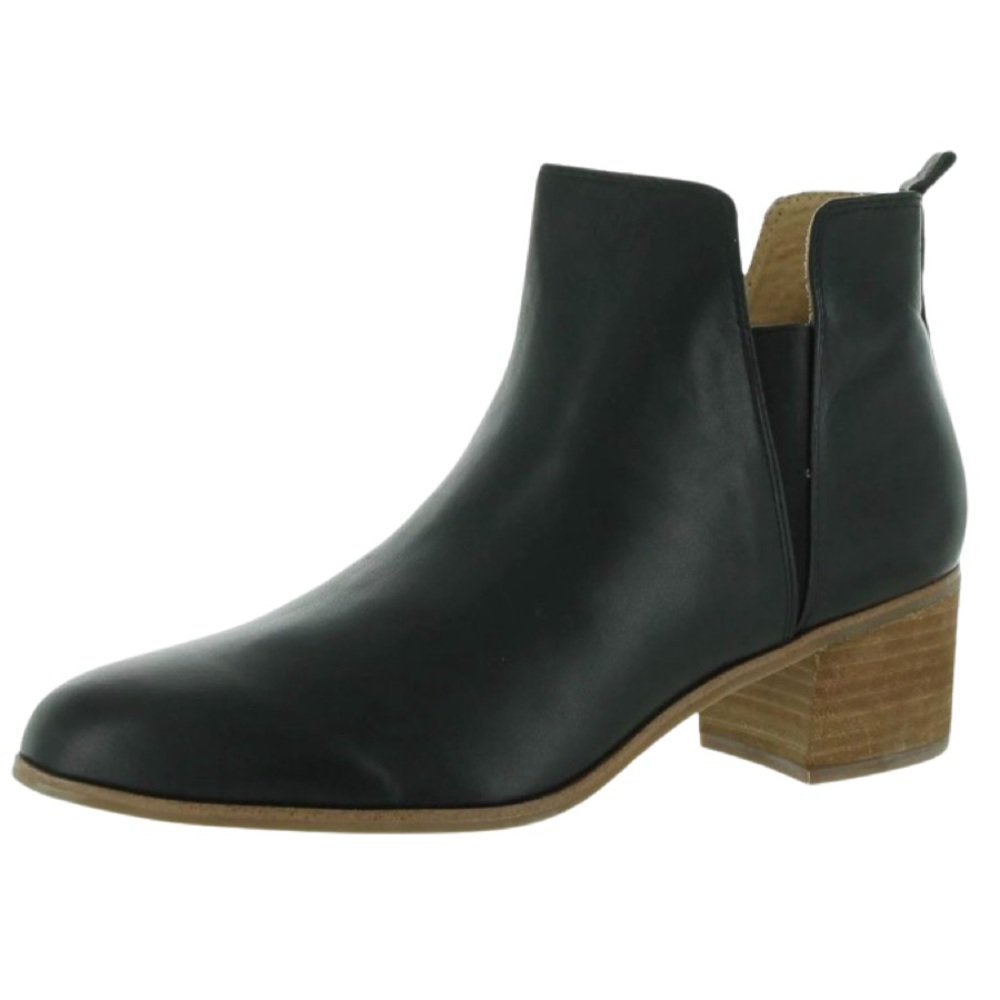Dr. Scholl's Leather Boots, Amara Padded Insole Almond Toe Pull-on Boots 2” Heel